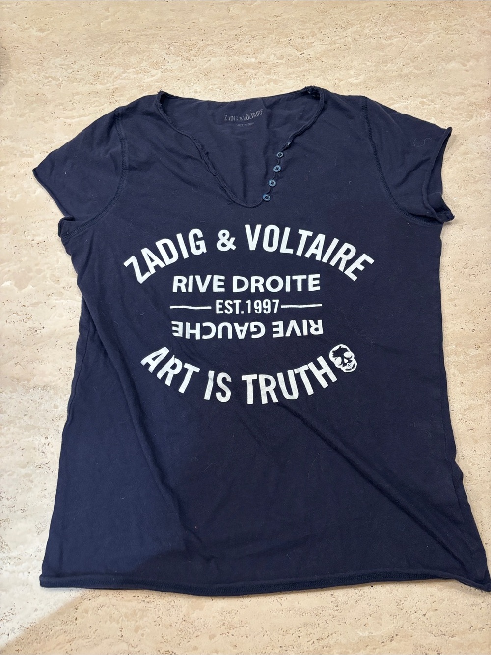 Zadig & Voltaire Vintage Navy T-Shirt